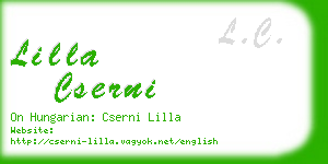 lilla cserni business card